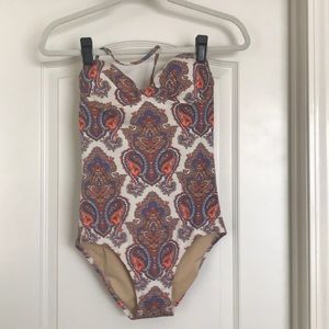 J. Crew strapless one piece swimsuit. Size 4.